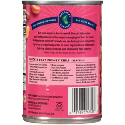 Westbrae Natural Organic Beans Chili Low Sodium Can - 15 Oz - Image 5