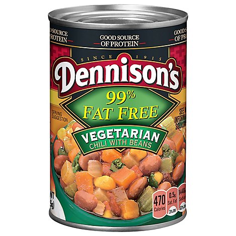 Dennisons Chili with Beans Vegetarian 99% Fat Free - 15 Oz