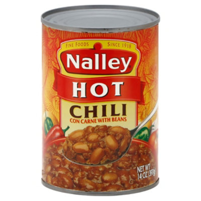 Nalley Chili Con Carne with Beans Hot - 14 Oz