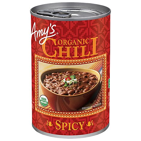 Amys Chili Organic Spicy - 14.7 Oz