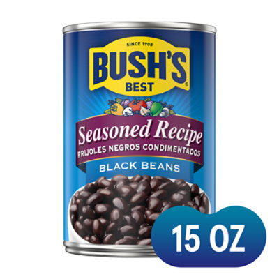 Bush's Seasoned Recipe Black Beans - 15 Oz