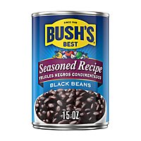 BUSH'S BEST Seasoned Recipe Black Beans - 15 Oz - Image 1