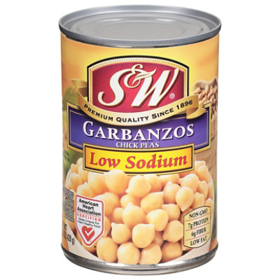 S&W Beans Garbanzo 50% Less Sodium - 15.5 Oz - Image 3