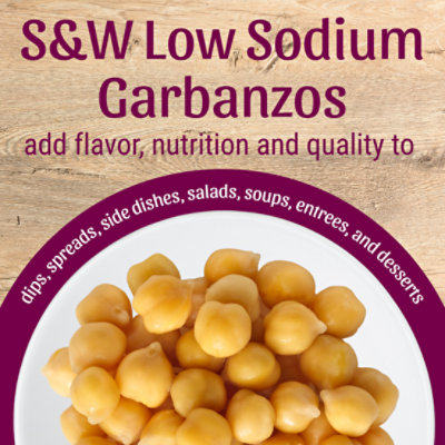 S&W Low Sodium Garbanzos - Chick Peas - 15.5 Oz - Image 2