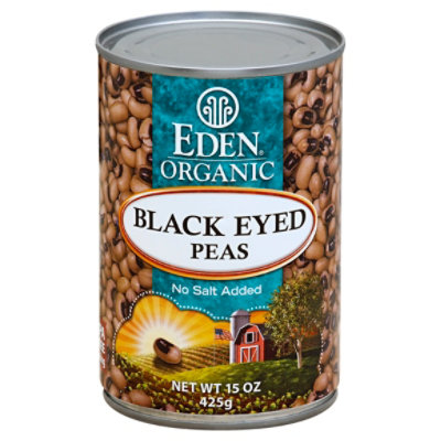 Eden Organic Peas Black Eyed No Salt Added - 15 Oz - Image 1