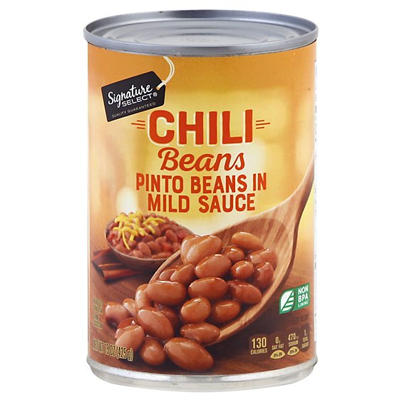 Signature SELECT Beans Pinto Chili Beans In Mild Chili Sauce - 15 Oz