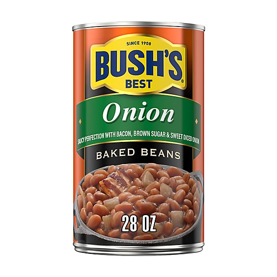 BUSH'S BEST Baked Beans with Onion - 28 Oz