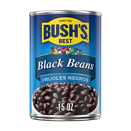 BUSH'S BEST Black Beans - 15 Oz - Image 1