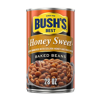 BUSH'S BEST Honey Sweet Baked Beans - 28 Oz - Image 1