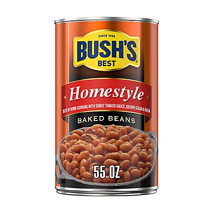 BUSH'S BEST Homestyle Baked Beans - 55 Oz - Image 1