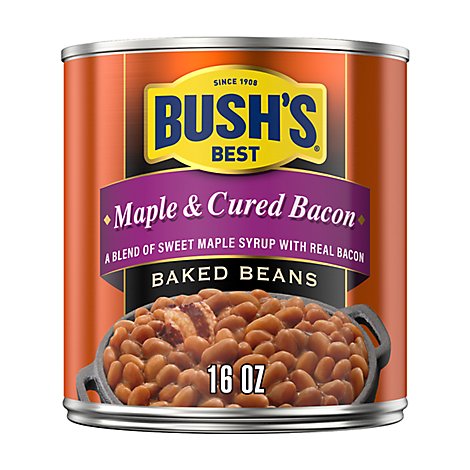 BUSH'S BEST Maple & Cured Bacon Baked Beans - 16 Oz