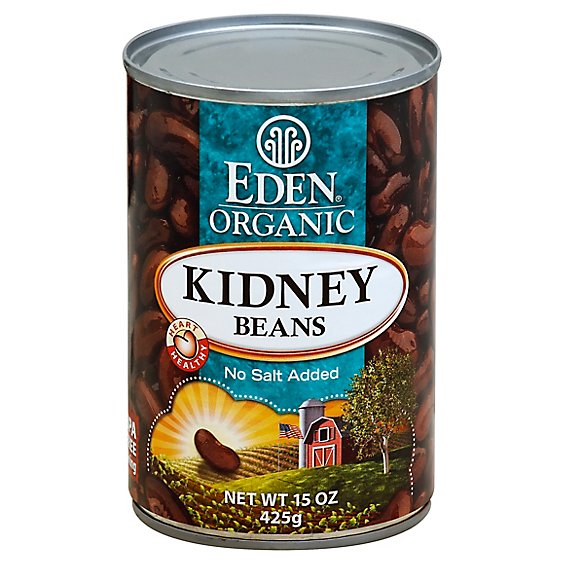 Eden Organic Beans No Salt Added Kidney - 15 Oz