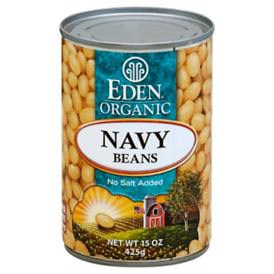 Eden Organic Beans No Salt Added Navy - 15 Oz - Image 1
