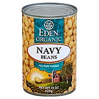 Eden Organic Beans No Salt Added Navy - 15 Oz - Image 1