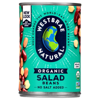 Westbrae Natural Organic Beans Salad Low Sodium Can - 15 Oz