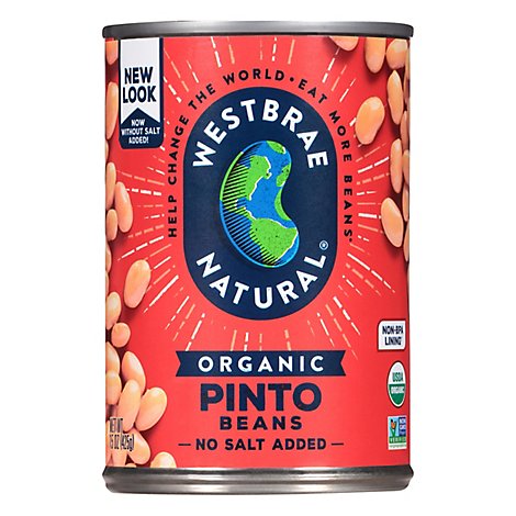 Westbrae Natural Organic Beans Pinto Low Sodium Can - 15 Oz