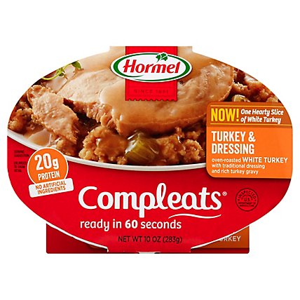 Hormel Compleats Microwave Meals Homestyle Turkey & Dressing - 10 Oz - Image 1