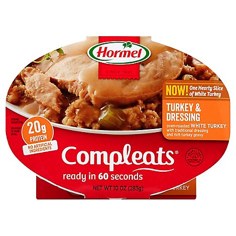 Hormel Compleats Microwave Meals Homestyle Turkey & Dressing - 10 Oz