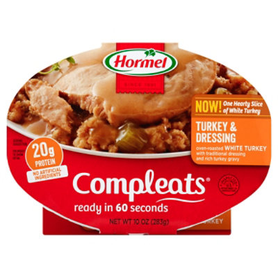 Hormel Compleats Microwave Meals Homestyle Turkey & Dressing - 10 Oz