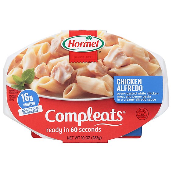 Hormel Compleats Microwave Meals Homestyle Chicken Alfredo - 10 Oz