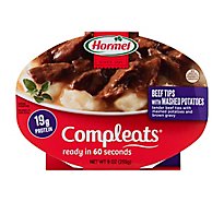 Hormel Compleats Microwave Meals Homestyle Beef Tips & Gravy with Mashed Potatoes - 9 Oz