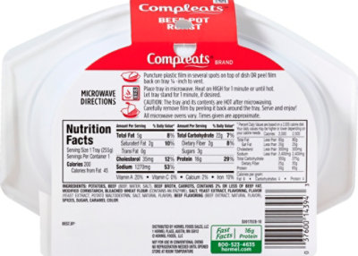 Hormel Compleats Microwave Meals Homestyle Beef Pot Roast - 9 Oz - Image 3