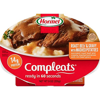 Hormel Compleats Microwave Meals Homestyle Roast Beef & Gravy with Mashed Potatoes - 9 Oz - Image 2