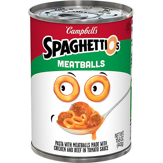 Campbell's SpaghettiOs Canned Pasta With Meatballs - 15.6 Oz