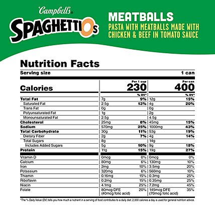 Campbells SpaghettiOs Pasta Meatballs - 14.75 Oz - Image 5