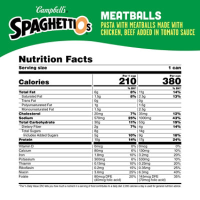 Campbell's SpaghettiOs Canned Pasta With Meatballs - 15.6 Oz - Image 4