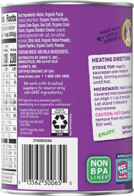 Annies Homegrown Organic Pasta in Tomato & Cheese Sauce Bernie Os - 15 Oz - Image 5