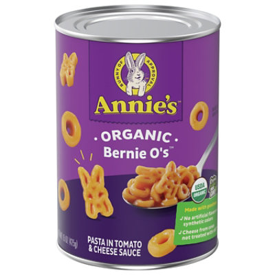 Annies Homegrown Organic Pasta in Tomato & Cheese Sauce Bernie Os - 15 Oz