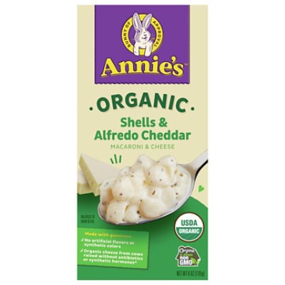 Annies Homegrown Organic Macaroni & Cheese Alfredo Shells & Cheddar Box - 6 Oz - Image 3