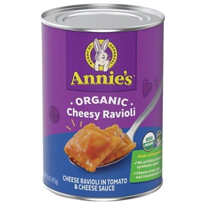 Annies Homegrown Organic Pasta Ravioli Cheesy in Tomato & Cheese Sauce - 15 Oz