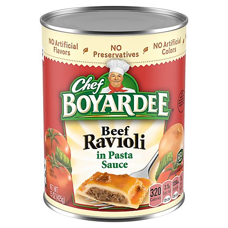 Chef Boyardee Pasta Ravioli Beef in Tomato and Meat Sauce - 15 Oz