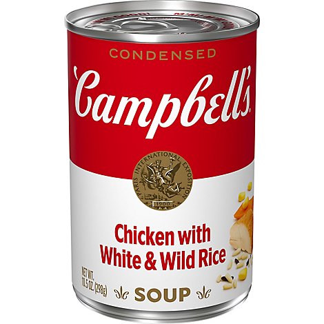 Campbells Soup Condensed Chicken With White & Wild Rice - 10.5 Oz