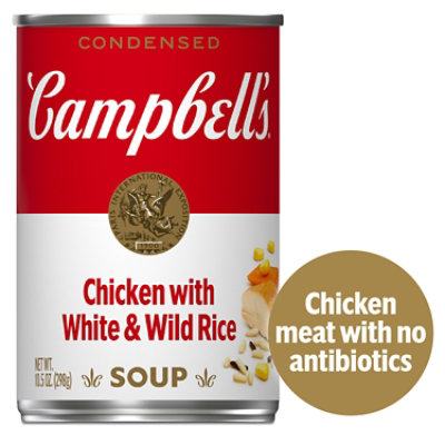 Campbells Soup Condensed Chicken With White & Wild Rice - 10.5 Oz