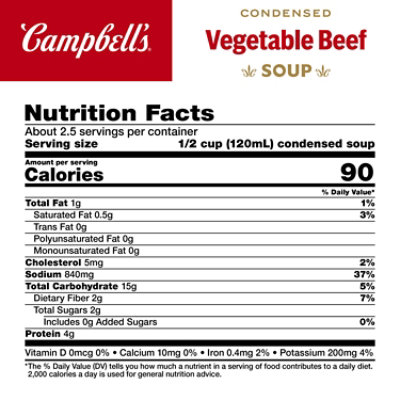 Campbell's Condensed Vegetable Beef Soup - 10.5 Oz - Image 4