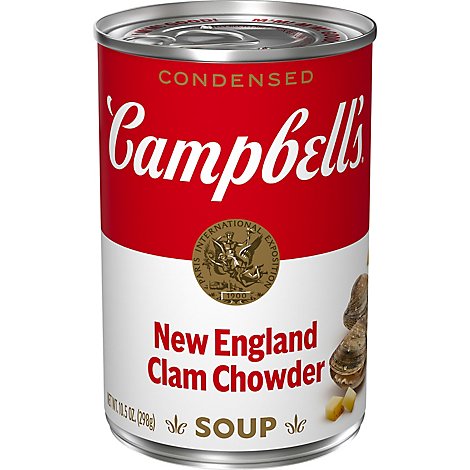 Campbells Soup Condensed Clam Chowder New England - 10.5 Oz