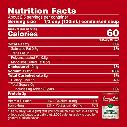 Campbells Healthy Request Soup Condensed Homestyle Chicken Noodle - 10.5 Oz - Image 5