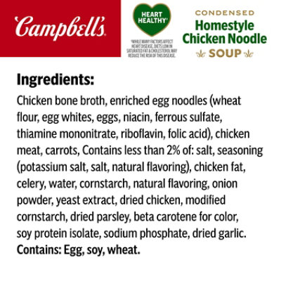 Campbell's Condensed Heart Healthy Homestyle Chicken Noodle Soup - 10.5 Oz - Image 5