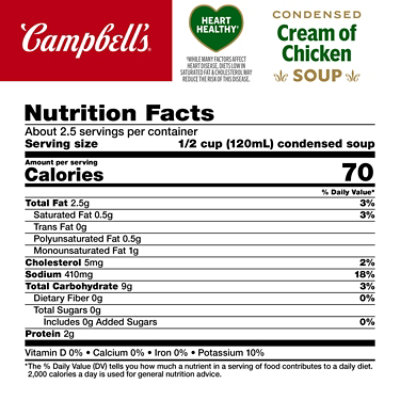 Campbell's Condensed Heart Healthy Cream of Chicken Soup - 10.5 Oz - Image 4