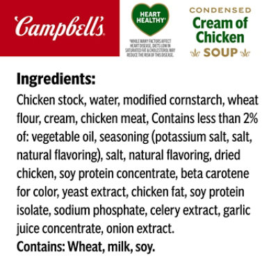 Campbell's Condensed Heart Healthy Cream of Chicken Soup - 10.5 Oz - Image 5