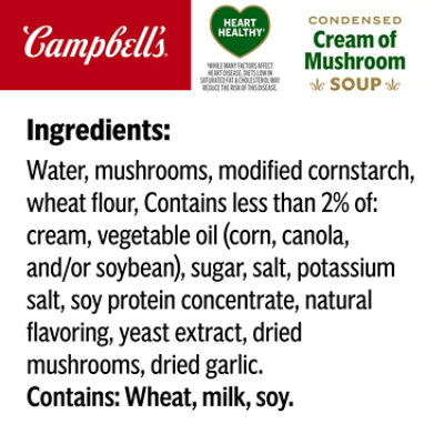 Campbell's Condensed Heart Healthy Cream of Mushroom Soup - 10.5 Oz - Image 5