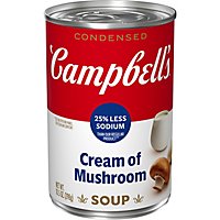 Campbells Soup Condensed Cream Of Mushroom 25% Less Sodium - 10.5 Oz - Image 2