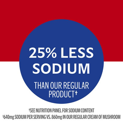 Campbell's Condensed 25% Less Sodium Cream Of Mushroom Soup - 10.5 Oz - Image 2