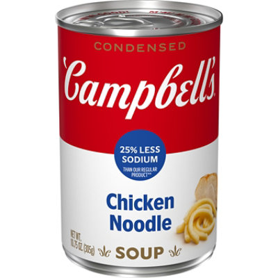 Campbell's Condensed 25% Less Sodium Chicken Noodle Soup - 10.75 Oz - Image 1