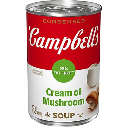Campbells Soup Condensed Cream Of Mushroom 98% Fat Free - 10.5 Oz - Image 2