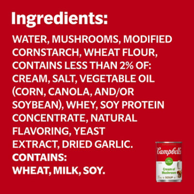 Campbell's Condensed 98% Fat Free Cream Of Mushroom Soup - 10.5 Oz - Image 5