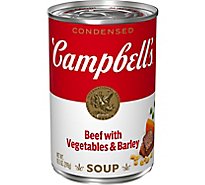 Campbells Soup Condensed Beef with Vegetables & Barley - 10.5 Oz